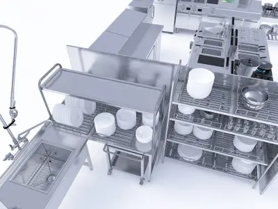 Commercial Kitchen v1 3D model