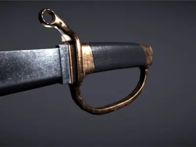 Sabre three swords Low-poly 3D model