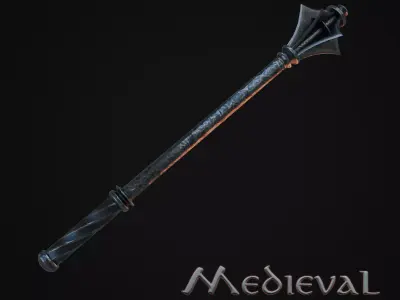 Medieval Mace Low-poly 3D model