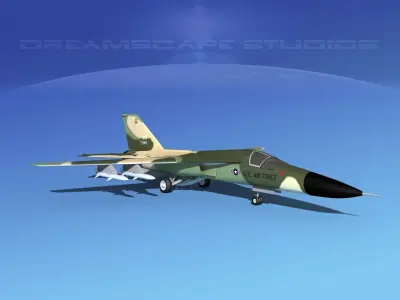 General Dynamics F-111 Aardvark v05 3D model