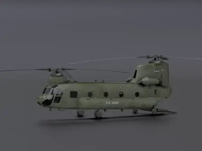 Chinook CH48 Low-poly 3D model
