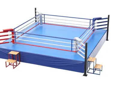 Detailed Boxing Ring 3D model