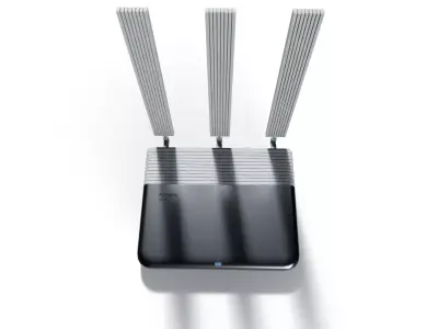 Sci-Fi Wireless Router - Low-Poly PBR Office Prop Game Ready Low-poly 3D model
