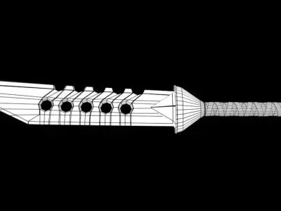 Meliodas sword Lostvayne from Seven Deadly Sins Free low-poly 3D model