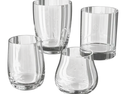  Empty Glass Cups Model 
