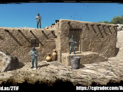 Terrorist v1-5 Free low-poly 3D model