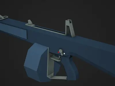 Stylized AA-12 Shotgun Low Poly Mobile Ready Low-poly 3D model