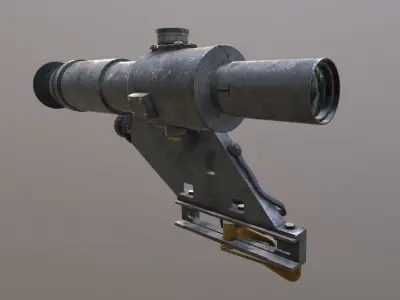 1OP50 SSP Russian Machine gun Scope Low-poly 3D model