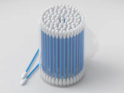 Cotton Swab Package 3D model