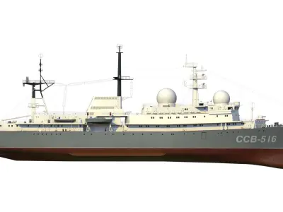 Intelligence ship SSV-80 project 1826 Lira 3D model