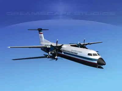 Dehaviland DHC-8 400 Mid America Express 3D model