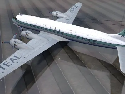 Douglas DC-6 - C-118 3D model