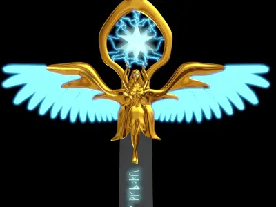 Angel  Sword Version 2 Low-poly 3D model