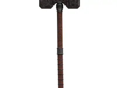  Steel Hammer 02 3D model