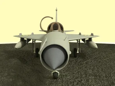 MiG-21 indian fighter jet Low-poly 3D model