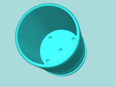 Vase 06 with Plate - Simple Plant Pot - Home Decor Free 3D print model