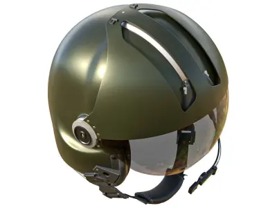 MSA Gallet LH250 Pilot Helmet Helicopter Nato 3D model
