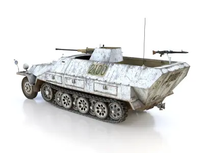 SDKFZ 251 - Ausf D - Anti-Aircraft-Vehicle - 2100 3D model