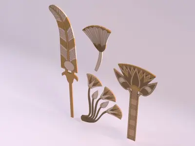 Egyptian Symbols - 033 Low-poly 3D model