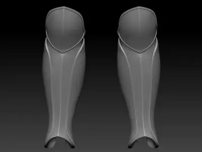 High-poly model Spartan armor legs 3D model
