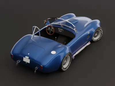 Shelby Cobra Low-poly 3D model