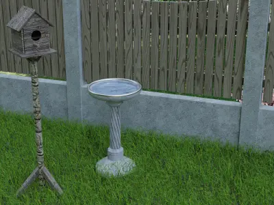 Garden Furniture and Accessories Low-poly 3D model