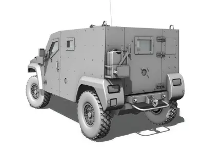 Auverland Panhard PVP - Army 3D model