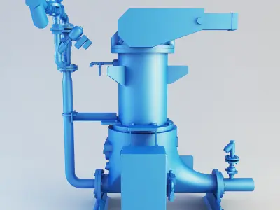 Ash vessel NA pump Low-poly 3D model