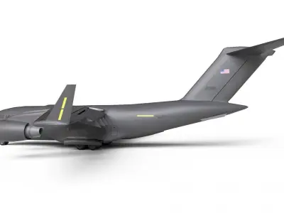 Boeing C17 Globemaster III Transport Aircraft Low-poly 3D model
