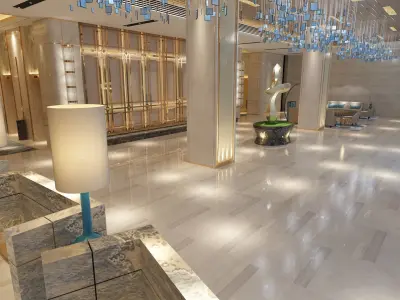 The Hotel Lobby 8 3D model
