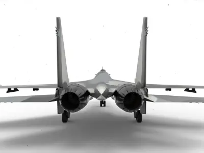Sukhoi su-35 camouflage 3D model