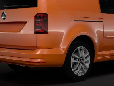 Volkswagen Caddy Maxi Crew Bus 2018 3D model