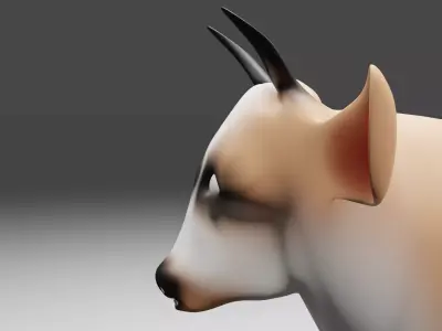  cartoon bull  3d  model Low-poly 3D model