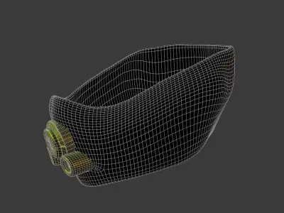 Gas mask helmet 3d model scifi Low-poly Low-poly 3D model Low-poly 3D model 91
