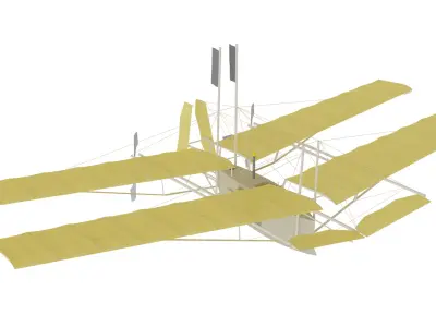 Flying Machine Low-poly 3D model