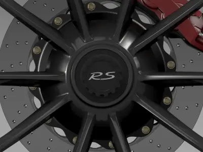 Porsche 911 GT3 RS 2015 wheel 3D model