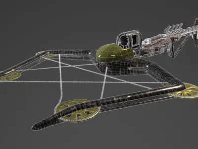 crossbow flying robot Low-poly 3D model