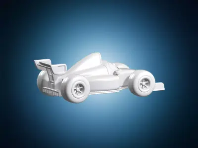 Turbo F1 Toy Car 3D Print Model 3D print model