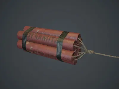 7 Dynamite Pack PBR Game Ready Low-poly 3D model