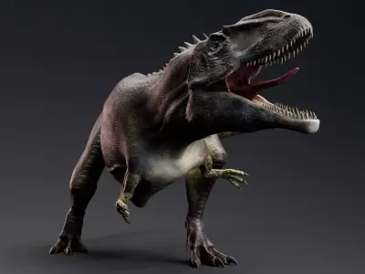 Dinosaur Carcharodontosaurus Low-poly 3D model