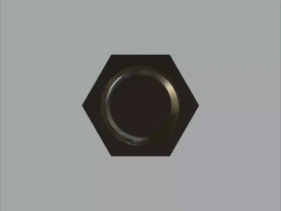 Sandblasted Hex Bolt M4 with PBR 4K Textures 3D model