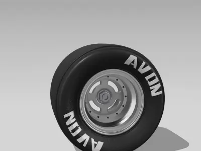 15inch Vintage Racing Wheels Jelly Bean x3 offsets with Tires 3D print model