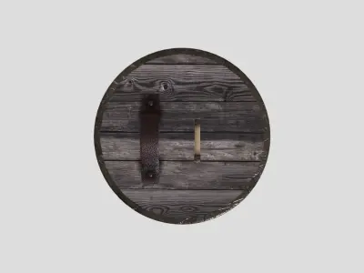 Viking Round Shield Low-poly 3D model