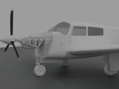 Lycoming O-540 Low-poly 3D model