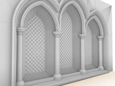 Gothic Window 010 3D model