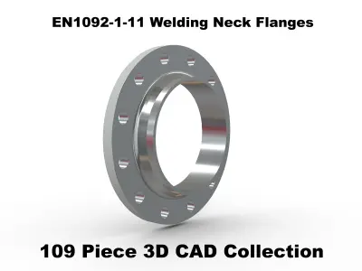 EN1092-1-11 Welding Neck Flanges 3D model