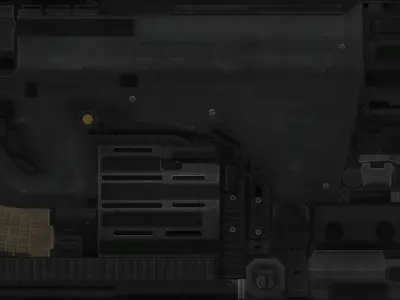 31-AUG A3-gun model 3d game ready model Low-poly 3D model Low-poly 3D model