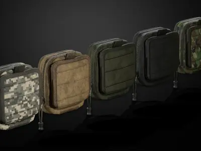 Map pouch Low-poly 3D model