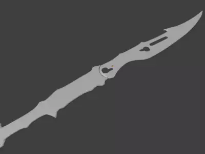 final sword in blender Low-poly 3D model
