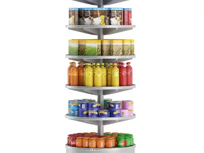 Round Market Shelf 3D model